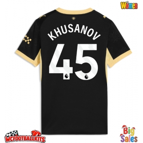 Manchester City Abdukodir Khusanov #45 Replica Away Stadium Shirt for Women 2026-27 Short Sleeve